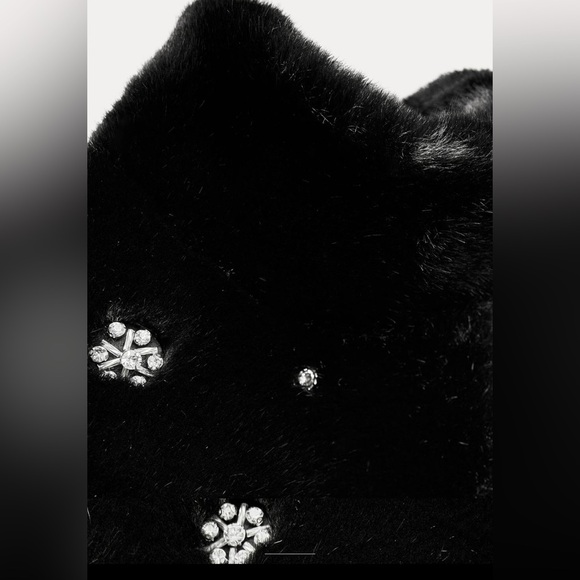 ZARA RHINESTONE JEWEL DETAIL FAUX FUR JACKET COAT ZW COLLECTION | M | NWT - Picture 5 of 12